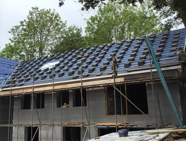 New housing construction - roof in progress