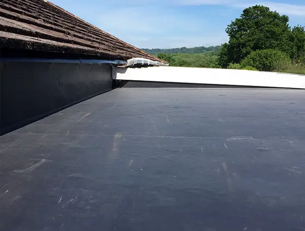 Flat roof after work